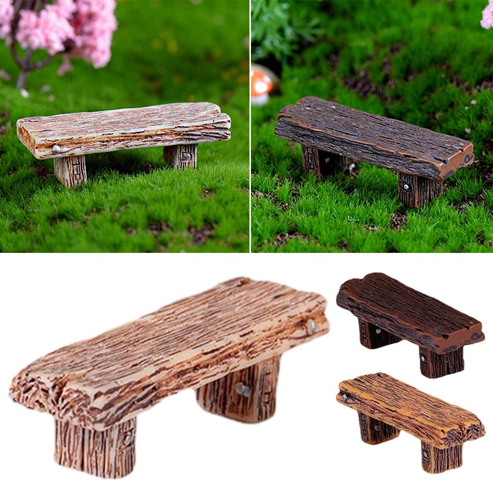 Kids Outdoor Swing Set - 1PC Mini Wooden Park Bench Chair