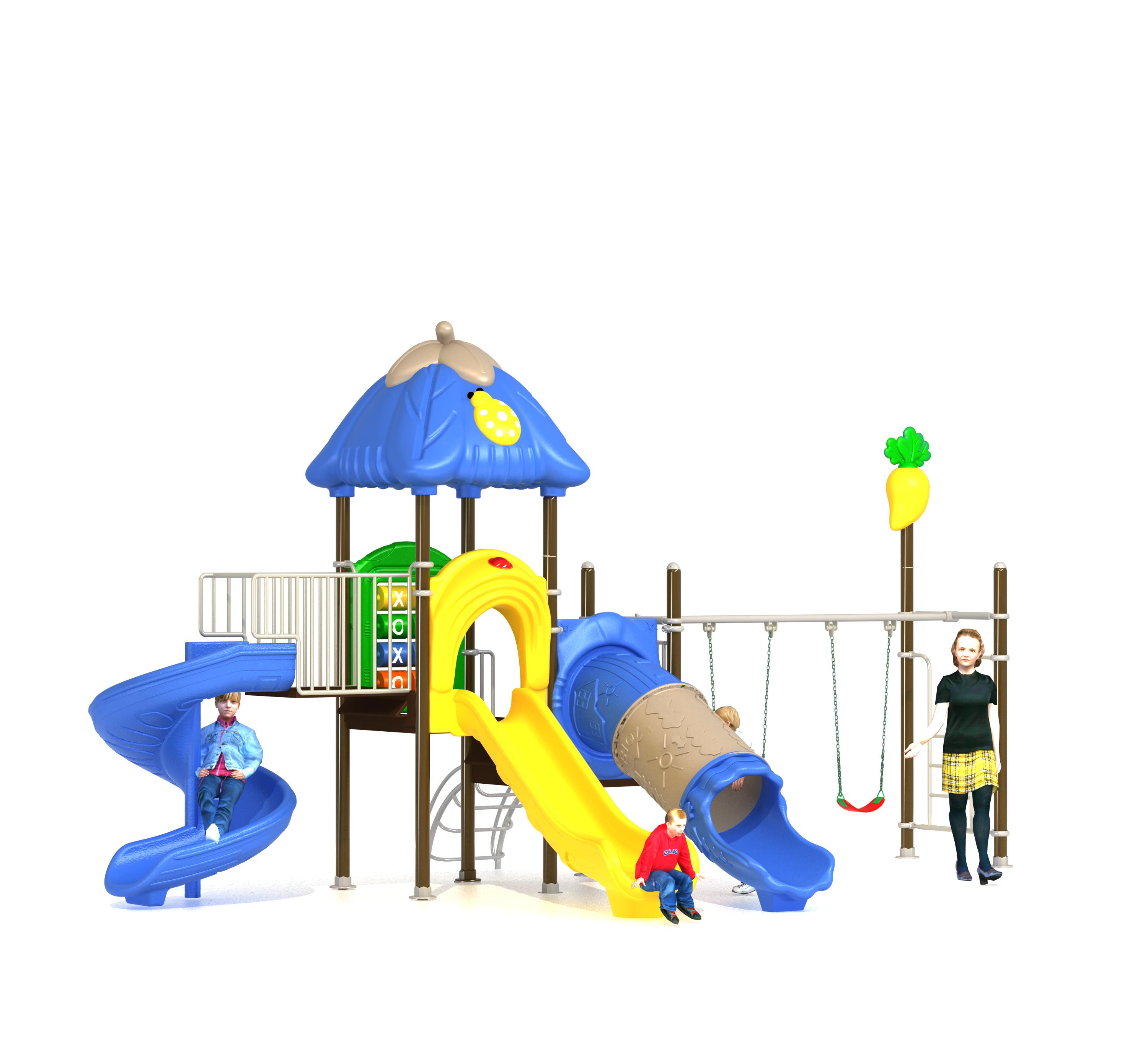 Kids Outdoor Swing Set - Kids Playland Equipment, Playground Set with