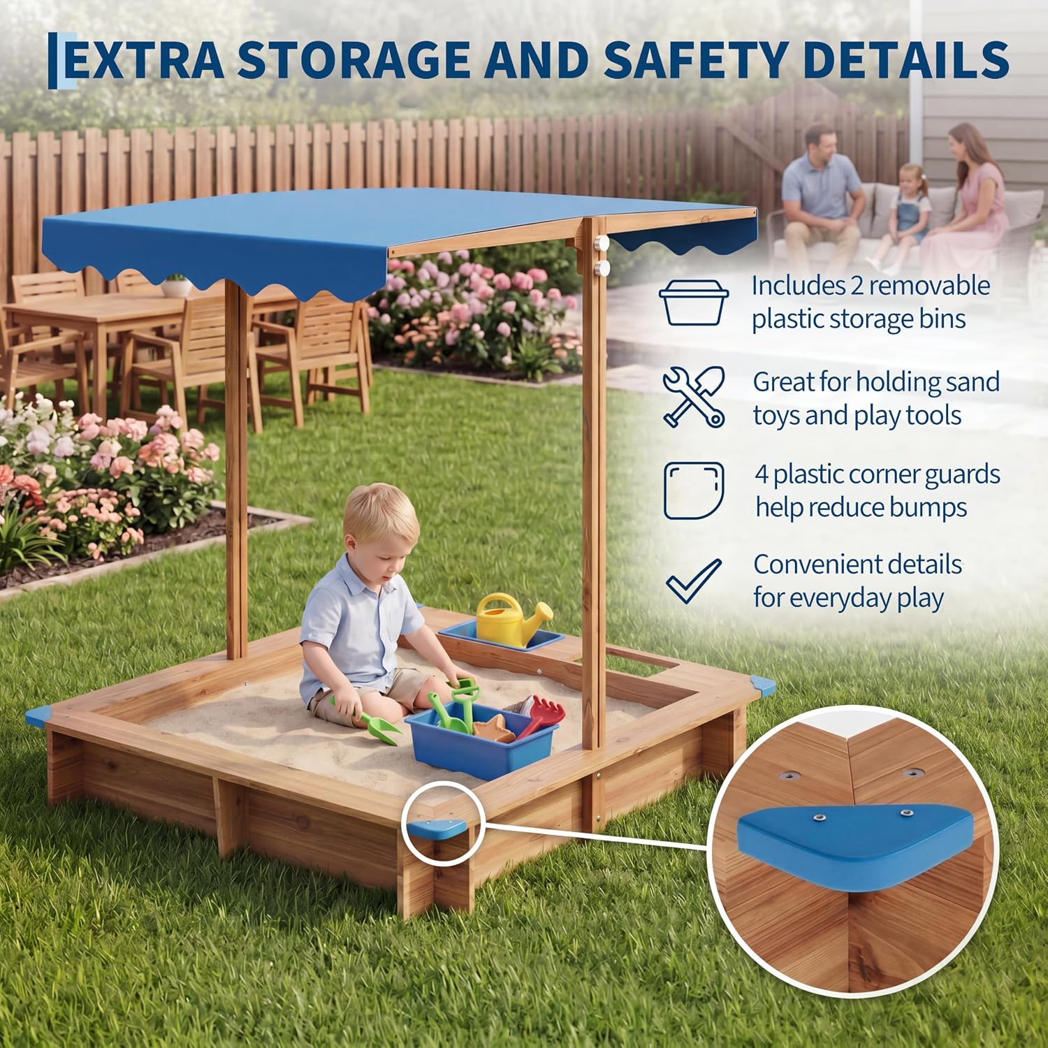 Kids Outdoor Play Area - Children Outdoor Sand Pit Kids Playground