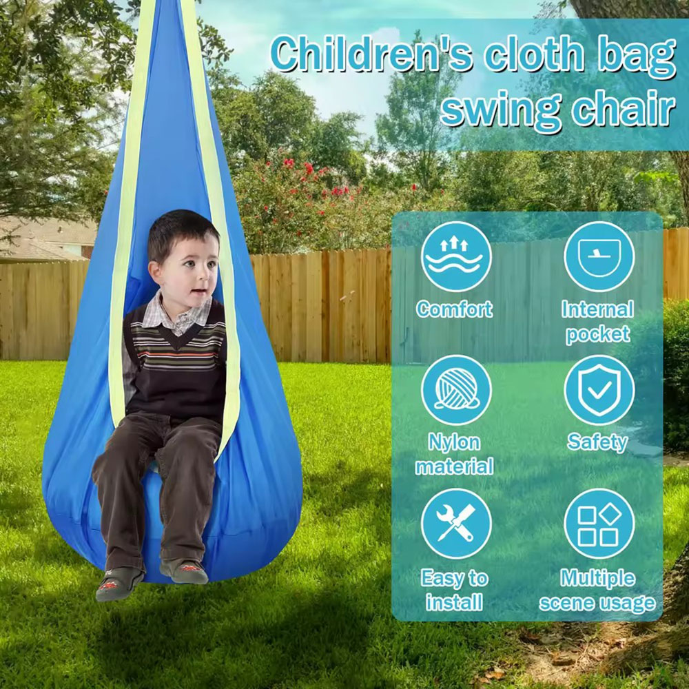 Kids Pod Swing Seat Nylon Hang - Kids Outdoor Swing Set recension och pris