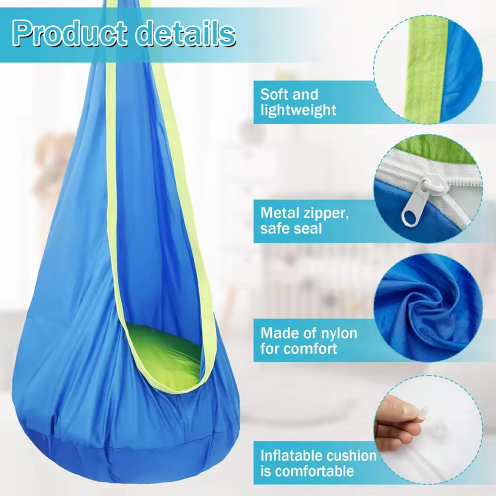 Kids Pod Swing Seat Nylon Hang - Kids Outdoor Swing Set recension och pris