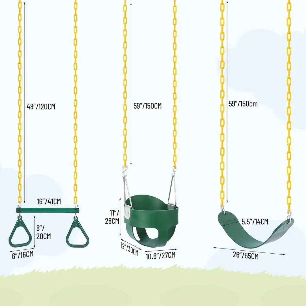 Outdoor Combo Swing Set with R - Kids Outdoor Swing Set recension och pris