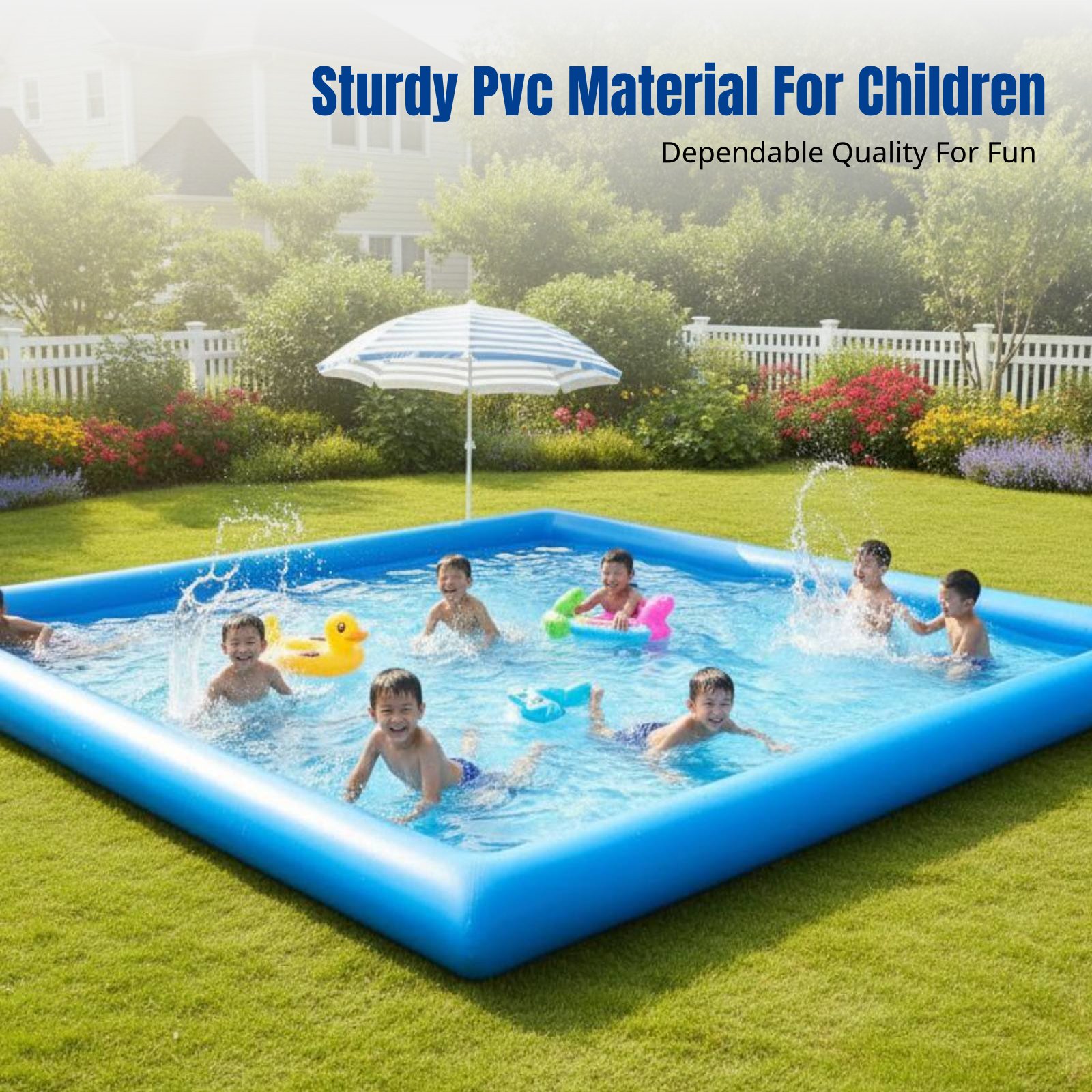 Heavy-Duty Inflatable Pool, Ki - Kids Outdoor Play Area recension och pris