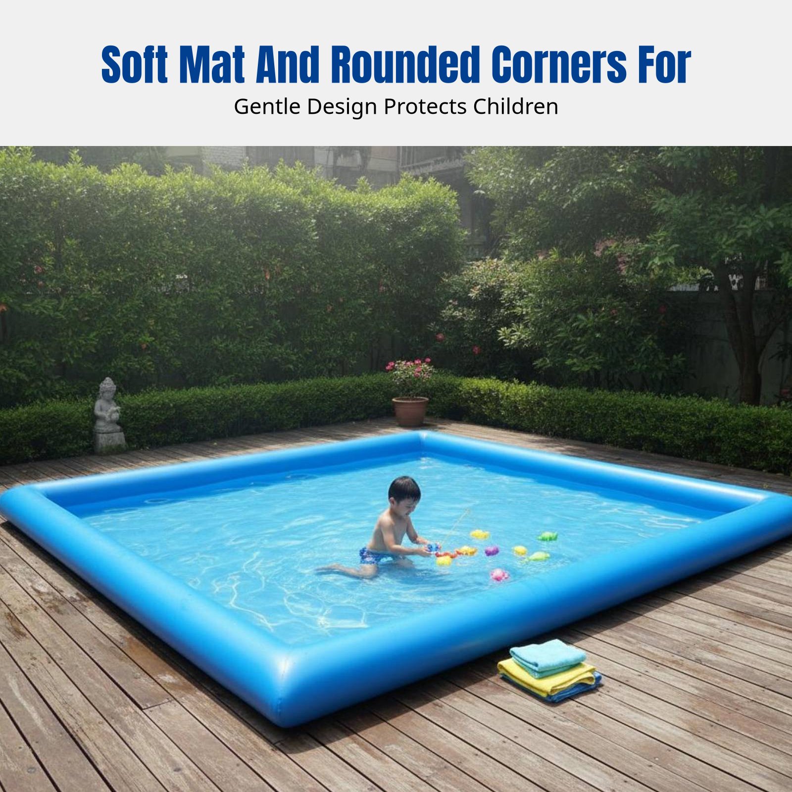 Heavy-Duty Inflatable Pool, Ki - Kids Outdoor Play Area recension och pris