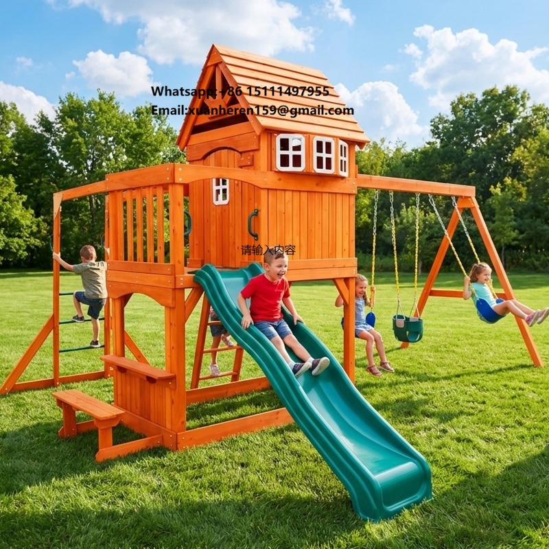 Large Outdoor Amusement Equipm - Kids Outdoor Swing Set recension och pris