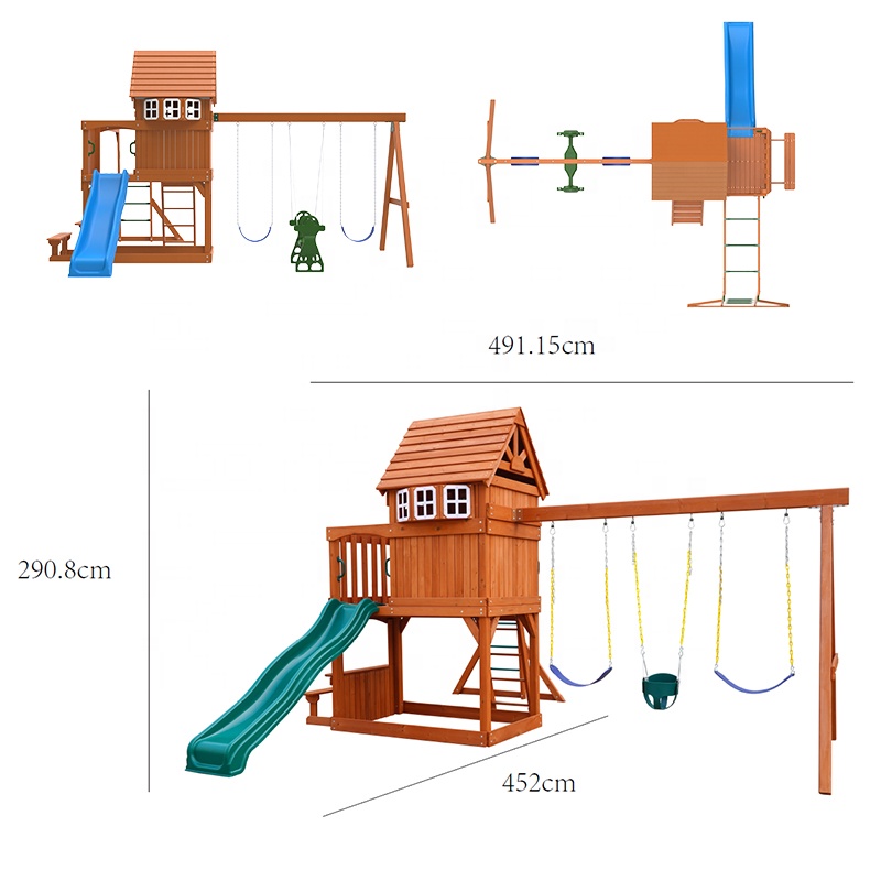 Large Outdoor Amusement Equipm - Kids Outdoor Swing Set recension och pris