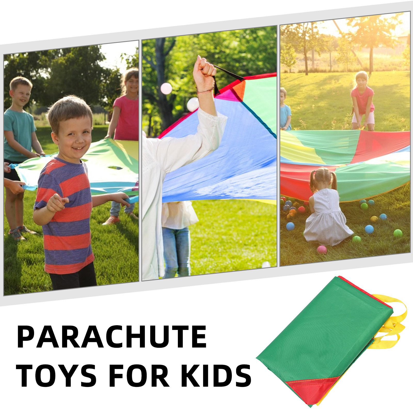 Colorful Rainbow Parachute Kid - Outdoor Games For Kids recension och pris