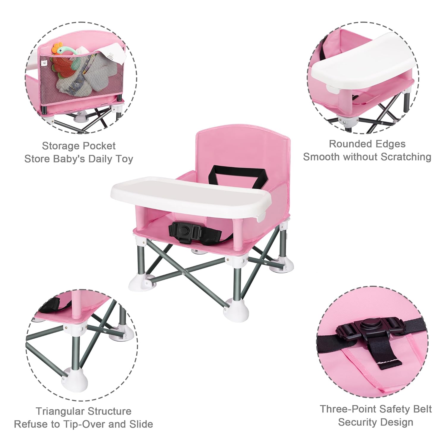 Portable Baby Seat Travel Comp - Kids Outdoor Lawn Chair recension och pris