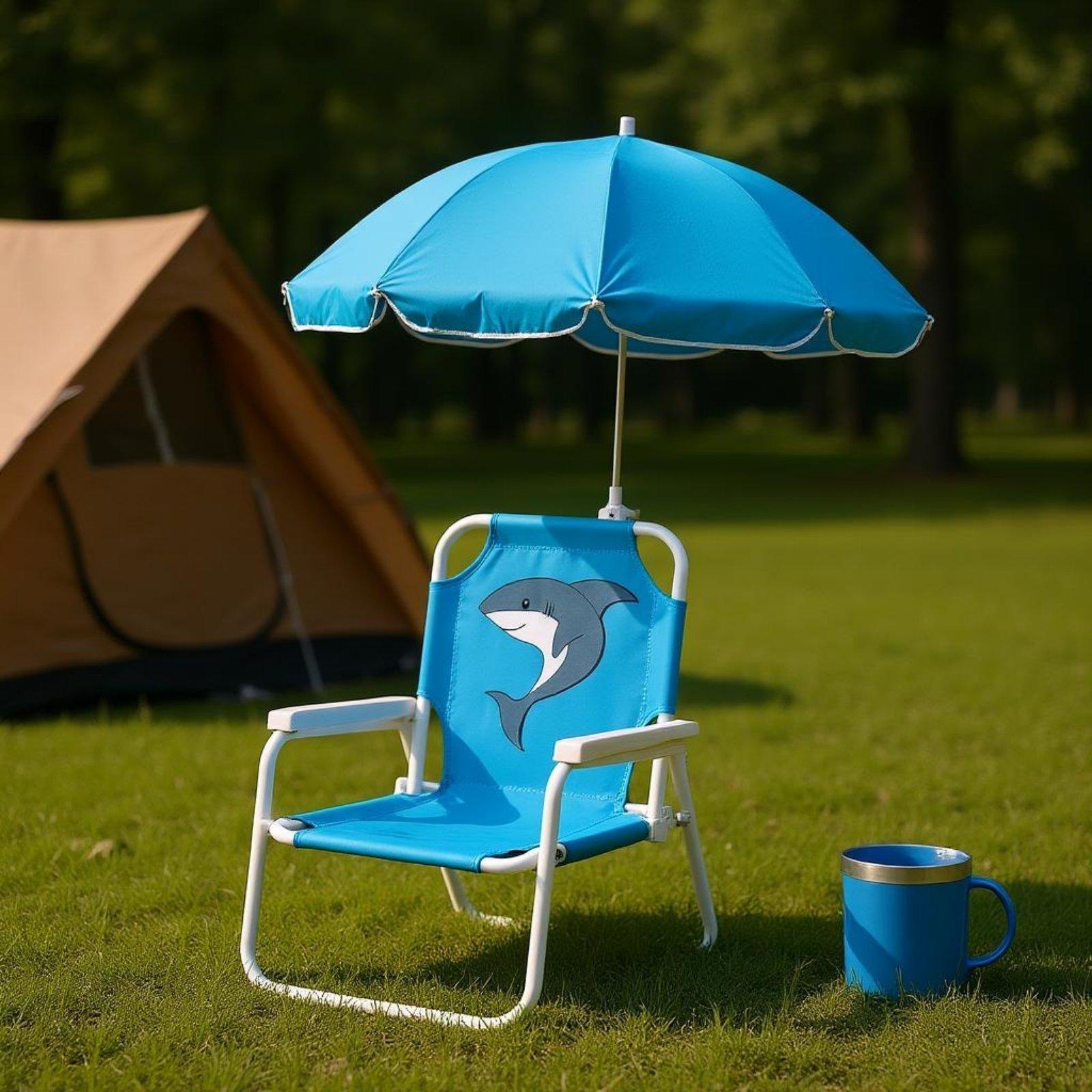 Kids Beach Chair with Umbrella - Kids Outdoor Lawn Chair recension och pris