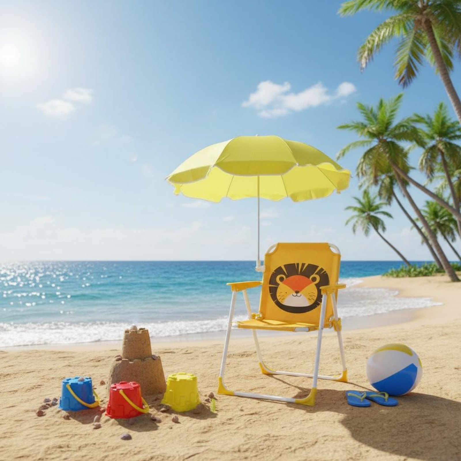 Kids Beach Chair with Umbrella - Kids Outdoor Lawn Chair recension och pris