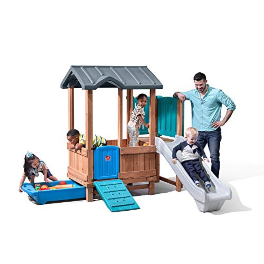 Woodland Adventure Playhouse & - Kids Outdoor Swing Set recension och pris