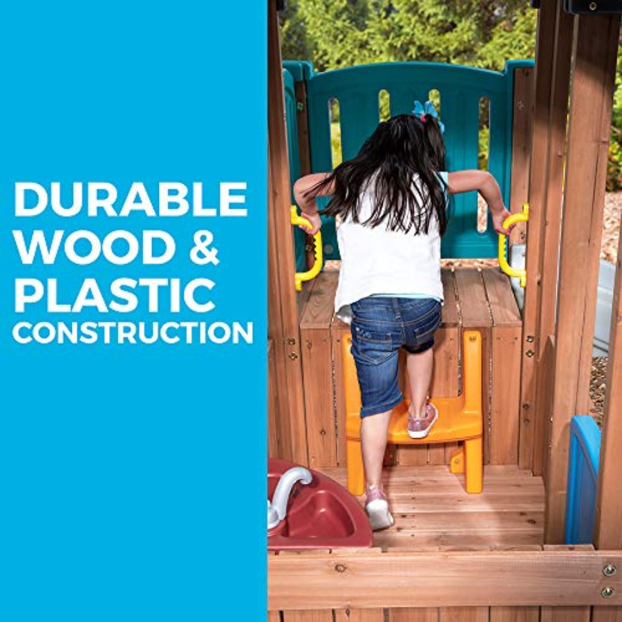 Woodland Adventure Playhouse & - Kids Outdoor Swing Set recension och pris