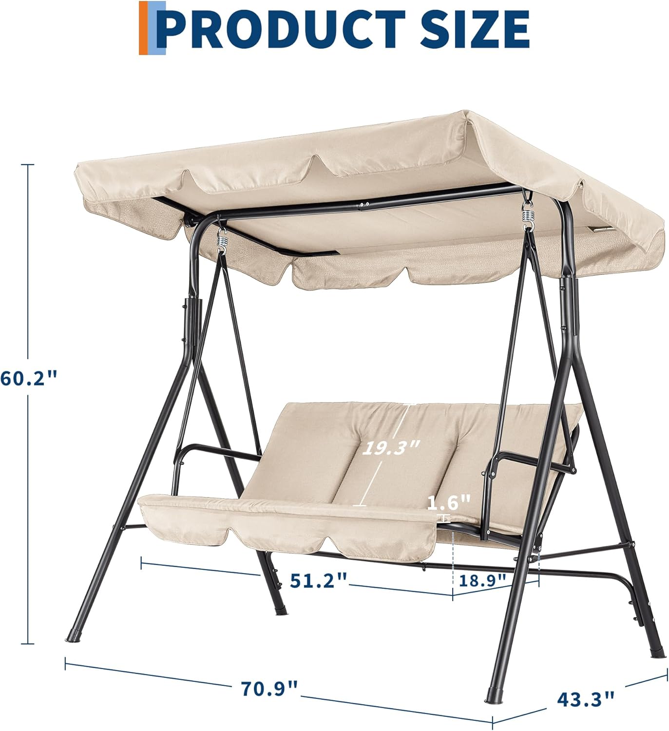 Outdoor Swing Chair with Adjus - Kids Outdoor Lawn Chair recension och pris