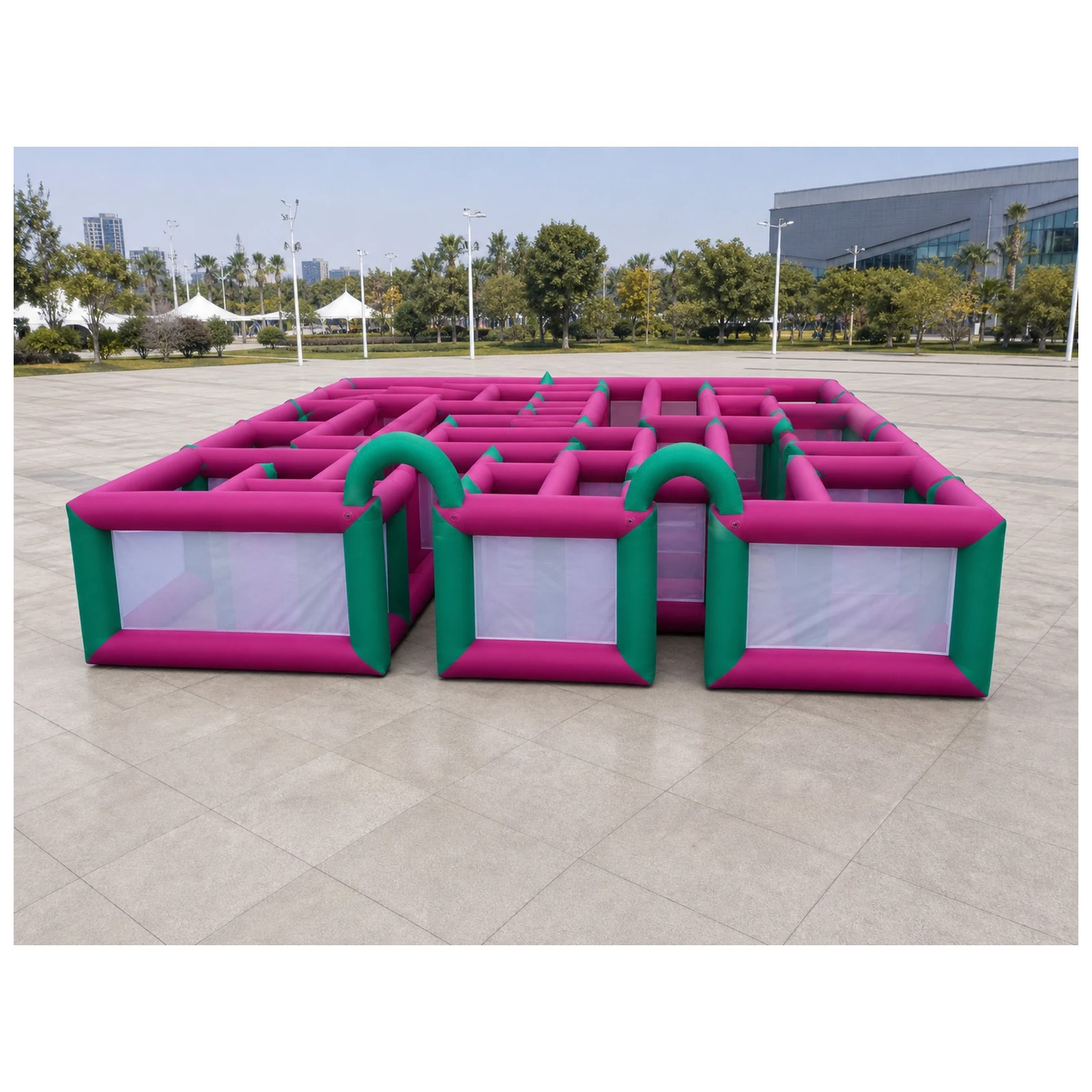Large Magenta Green Mesh Open  - Kids Outdoor Party Venue recension och pris
