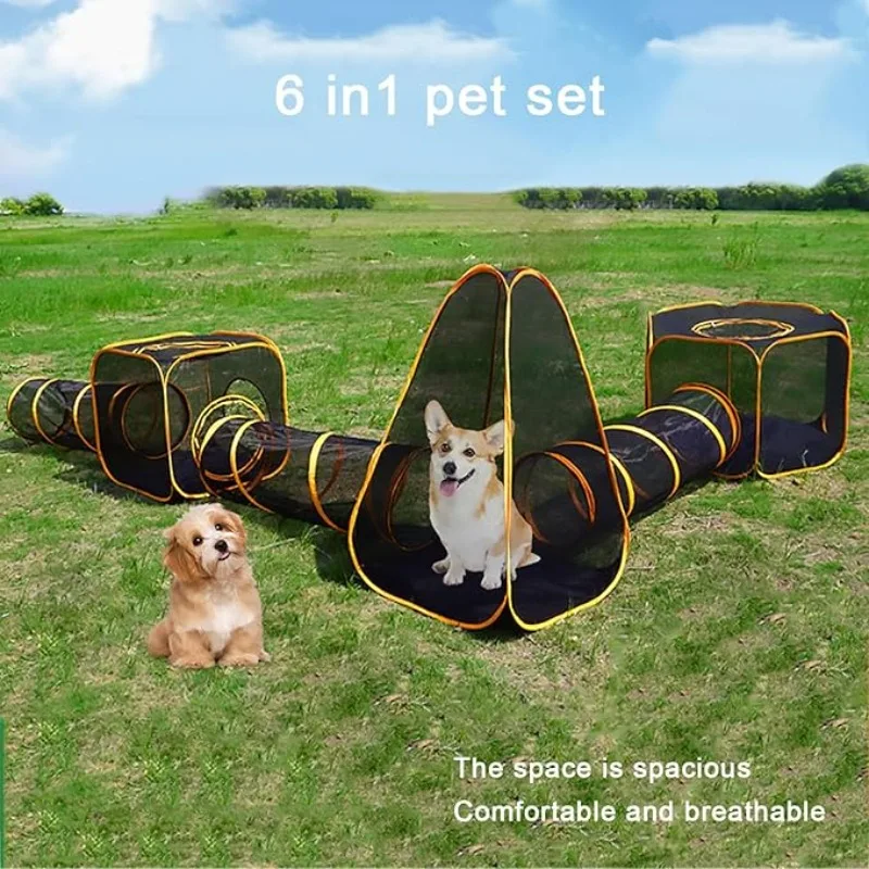 6-in-1 Tent Cat Enclosures wit - Outdoor Tent Playhouse recension och pris