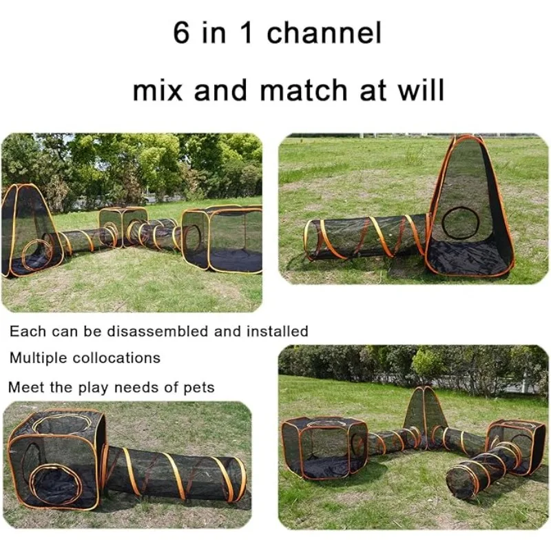 6-in-1 Tent Cat Enclosures wit - Outdoor Tent Playhouse recension och pris