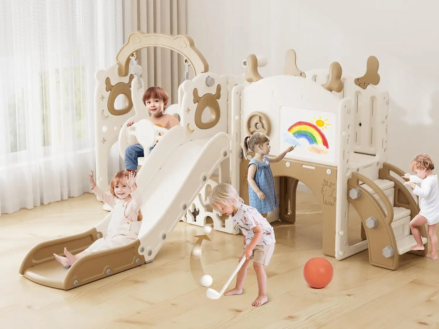 13-in-1 Toddler Slide and Swin - Kids Outdoor Swing Set recension och pris