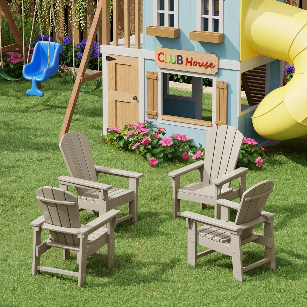 Kids Adirondack Chair Set of 4 - Kids Outdoor Lawn Chair recension och pris