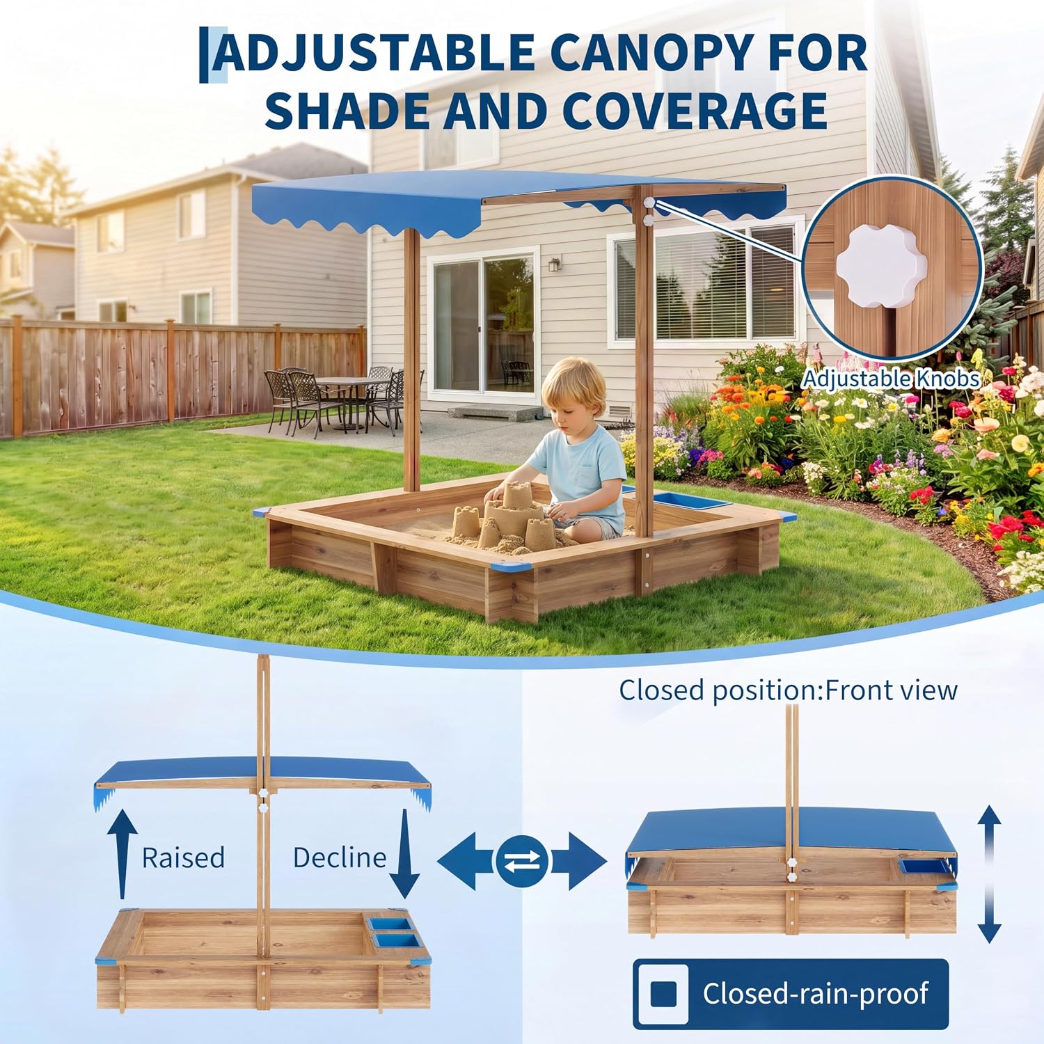 Children Outdoor Sand Pit Kids - Kids Outdoor Play Area recension och pris