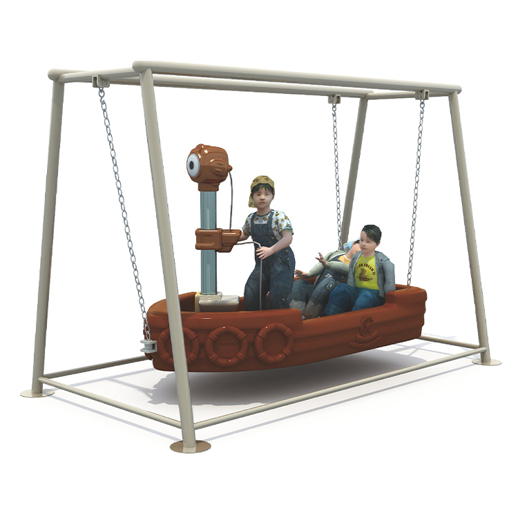 Pirate Ship Shape Swing Chair  - Kids Outdoor Swing Set recension och pris